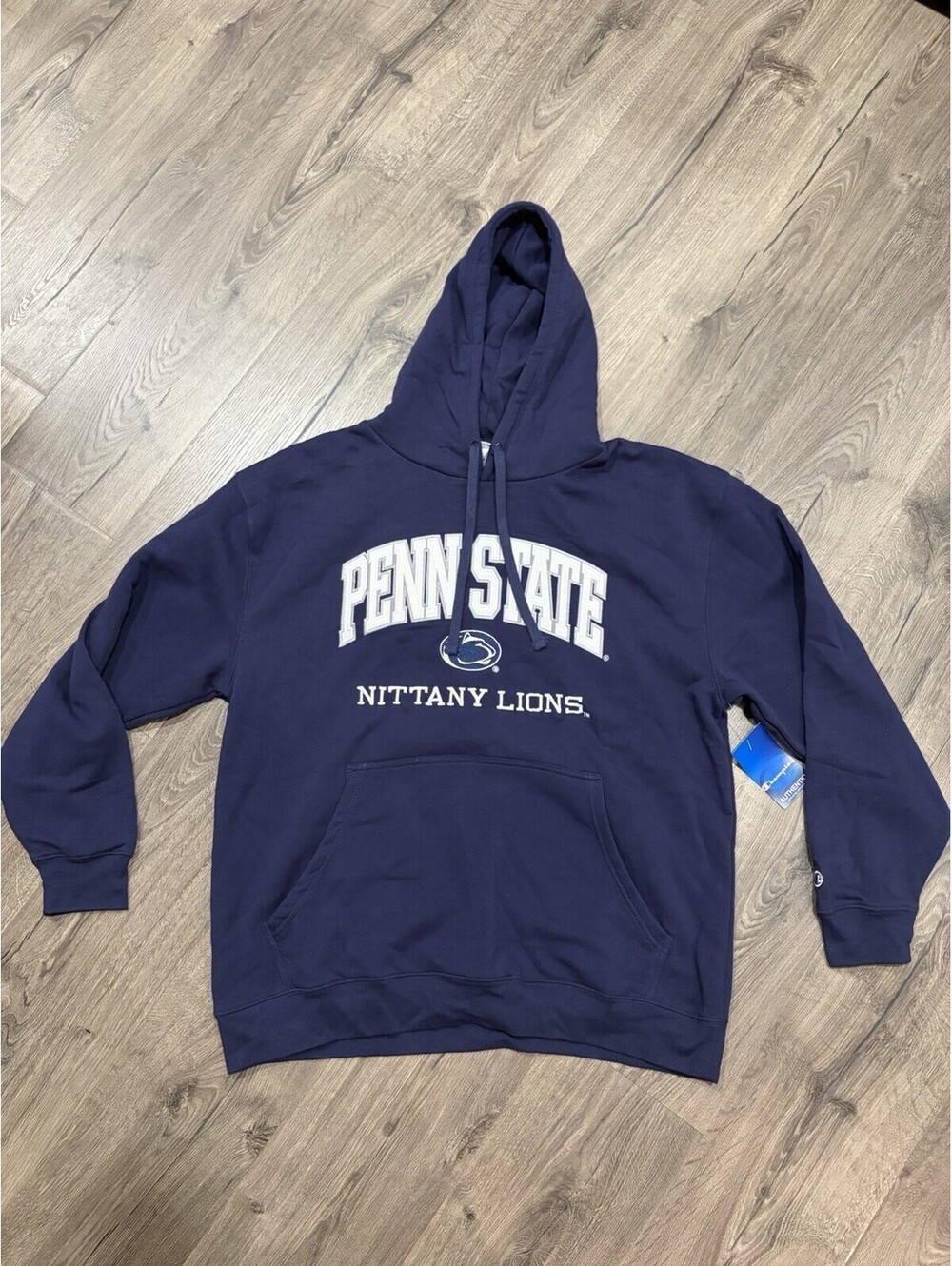 Penn State Nittany Lions Mens XL Hoodie Champion Navy Blue Sweatshirt NWT